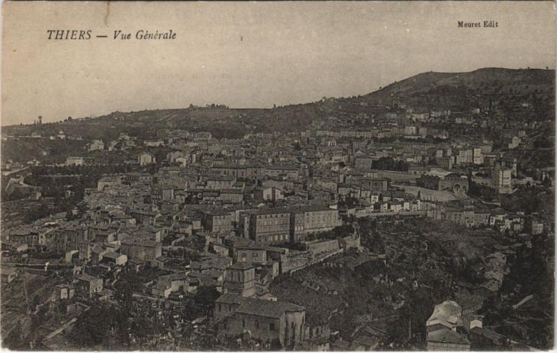 Carte postale ancienne Thiers Vue Generale à Thiers