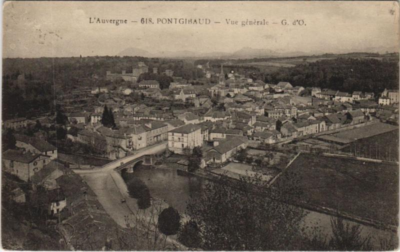 Carte postale ancienne Pontgibaud Vue Generale à Pontgibaud