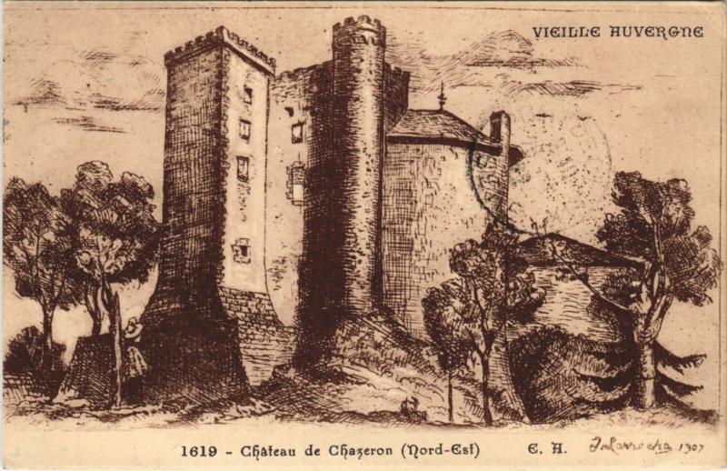 Carte postale ancienne Chateau de Chazeron