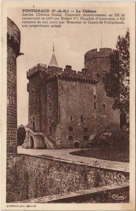 Carte postale ancienne Pontgibaud Le Chateau à Pontgibaud
