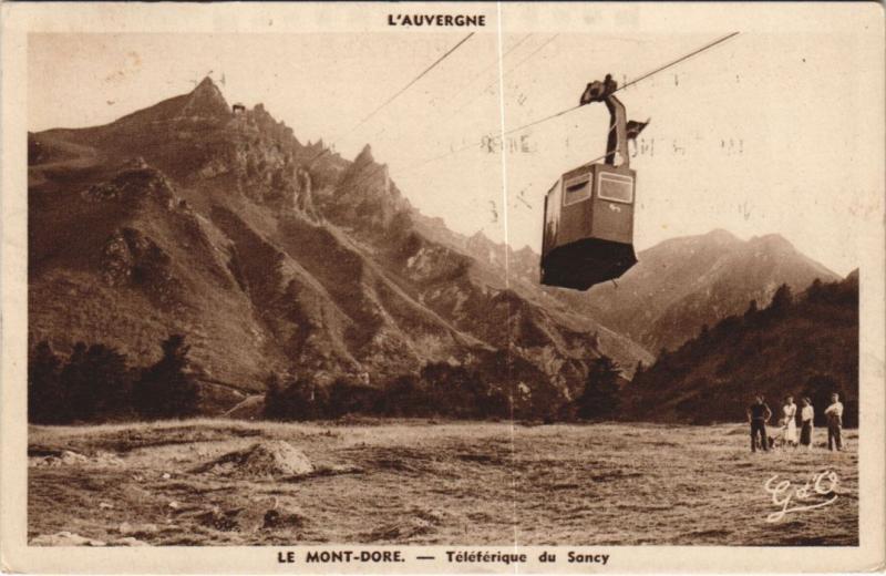 Carte postale ancienne Mont Dore Teleferique du Sancy à Mont-Dore