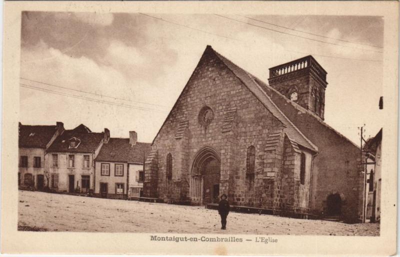 Carte postale ancienne Montaigut Montaigut-en-Combraille - L'Eglise à Montaigut