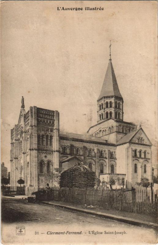 Carte postale ancienne Clermont Ferrand Eglise Saint Joseph à Clermont-Ferrand