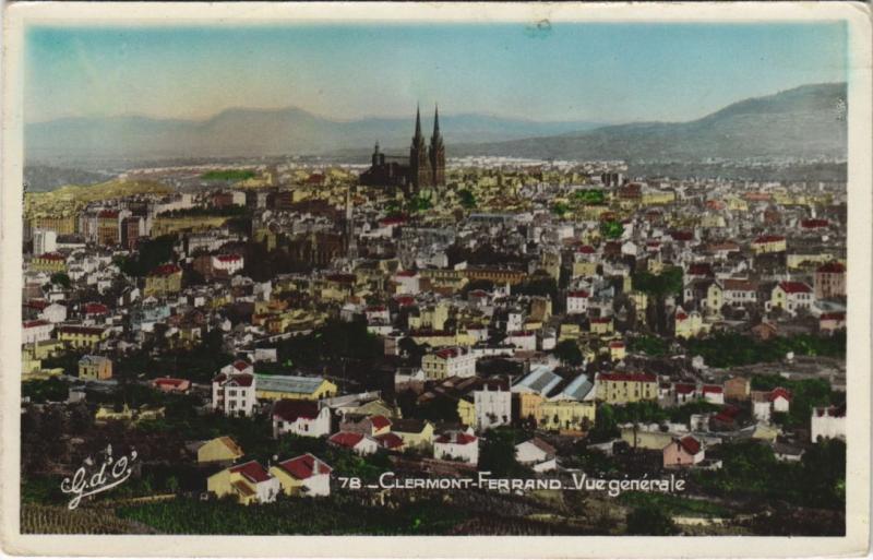 Carte postale ancienne Clermont Ferrand vue generale à Clermont-Ferrand