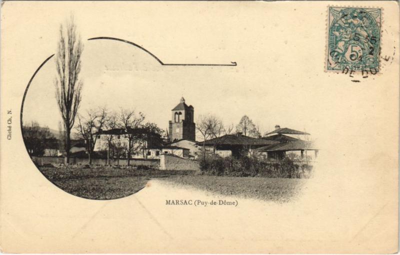 Carte postale ancienne Marsac-en-Livradois Vue Generale à Marsac-en-Livradois