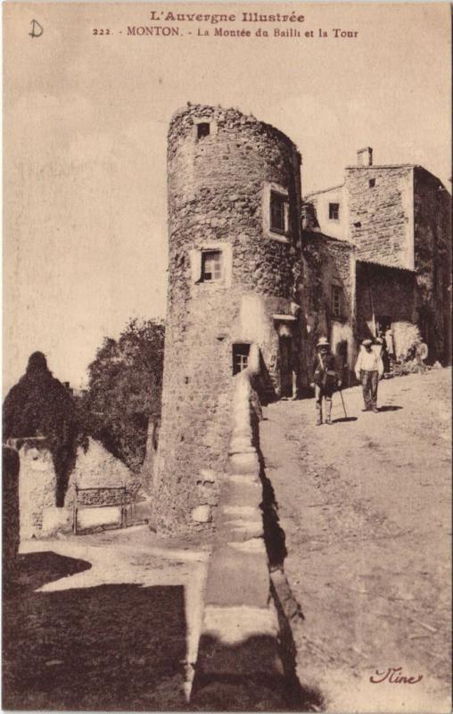 Carte postale ancienne Monton La Montee de Bailli et la Tour