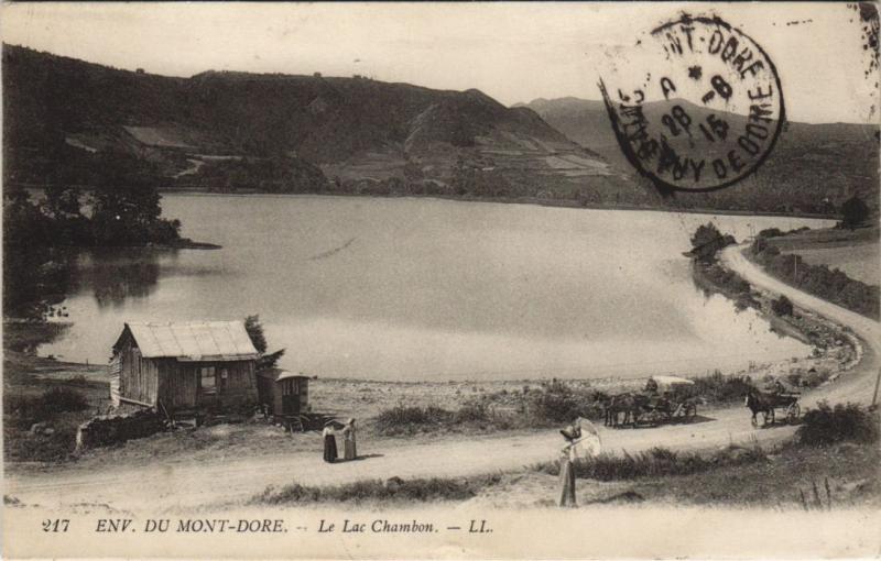 Carte postale ancienne Le Mont-Dore Environs - Le Lac Chambon à Mont-Dore
