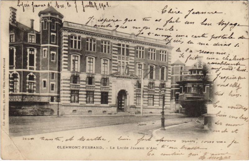 Carte postale ancienne Clermont Ferrand Lycee Jeanne d'Arc à Clermont-Ferrand