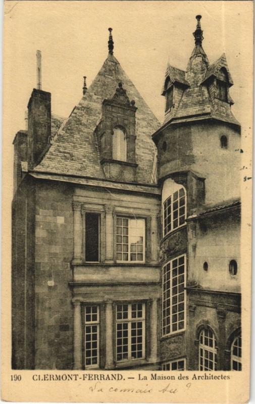 Carte postale ancienne Clermont Ferrand Maison des Architectes à Clermont-Ferrand