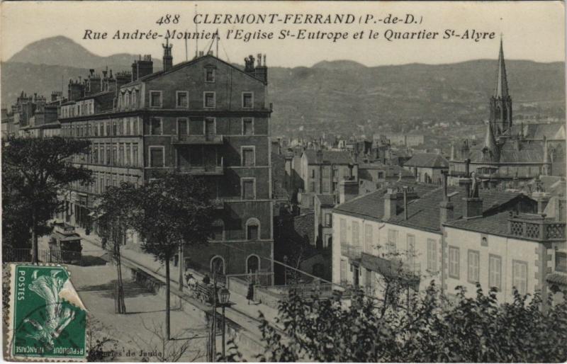 Carte postale ancienne Clermont Ferrand Rue Andree Monnier à Clermont-Ferrand