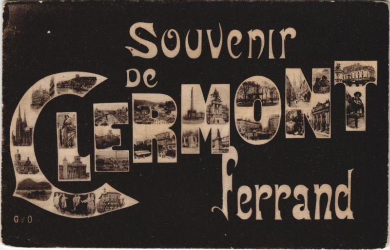 Carte postale ancienne Clermont Ferrand souvenir à Clermont-Ferrand