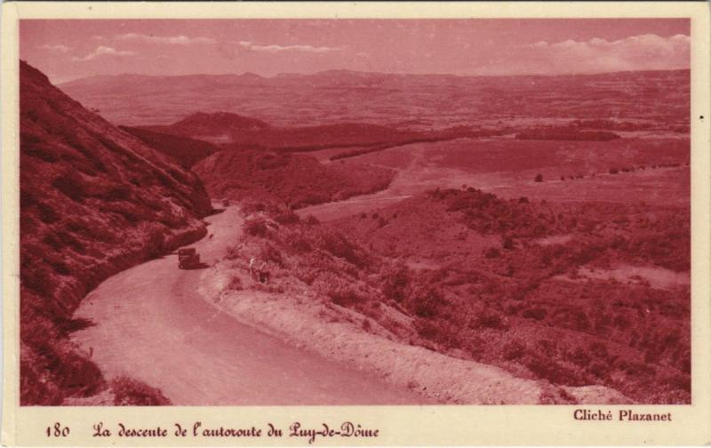 Carte postale ancienne La Descente de l'Autoroure du Puy de Dome