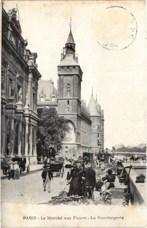 Carte postale ancienne Paris 1e - Le Marché aux Fleurs à Paris 1er