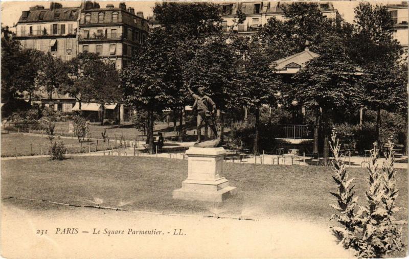 Carte postale ancienne Paris 11e Paris-Le Square Parmentier à Paris 11e