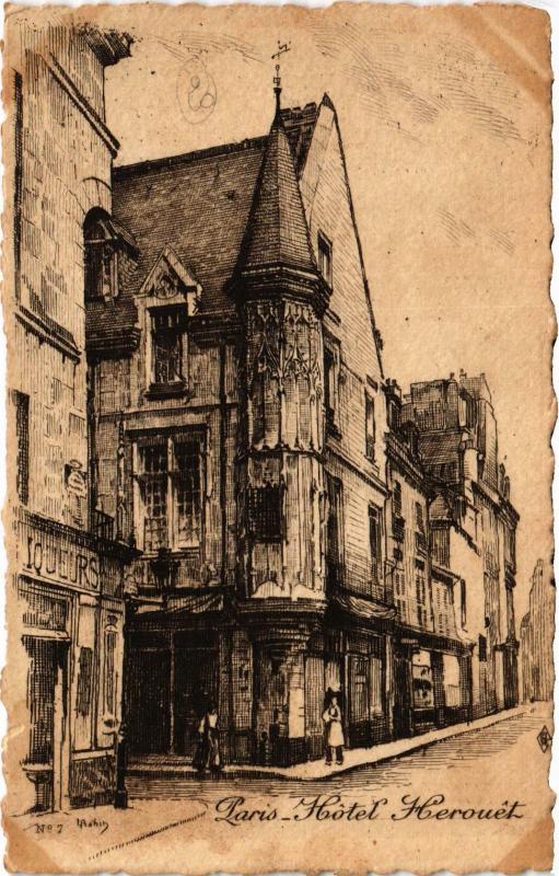 Carte postale ancienne Ancien Paris - Hotel Herouét