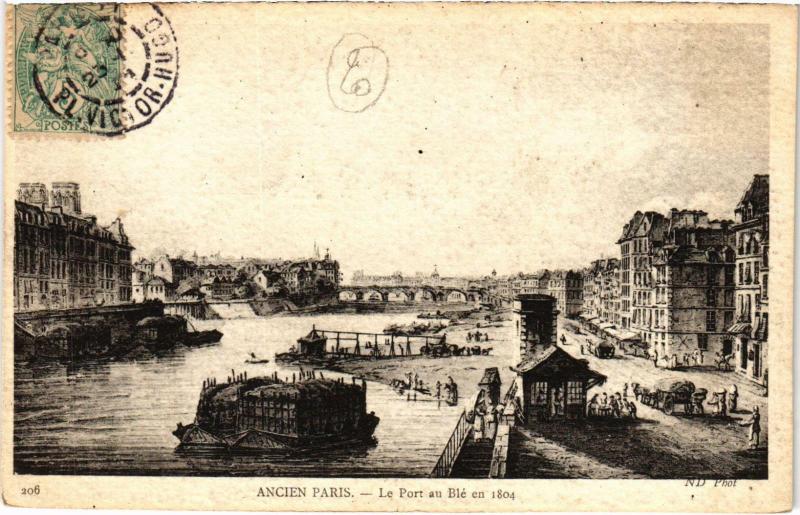 Carte postale ancienne Ancien Paris - Le Port au Blé