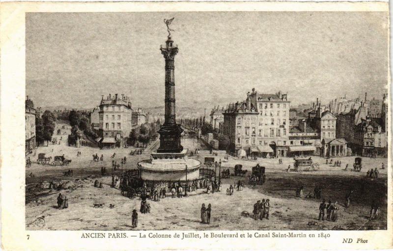 Carte postale ancienne Ancien Paris - Le Colonne de Julliet