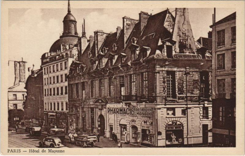 Carte postale ancienne Paris 5e Hotel de Mayenne à Paris 5e