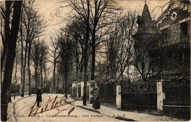 Carte postale ancienne Villa Montmorency - Une Avenue à Paris 16e
