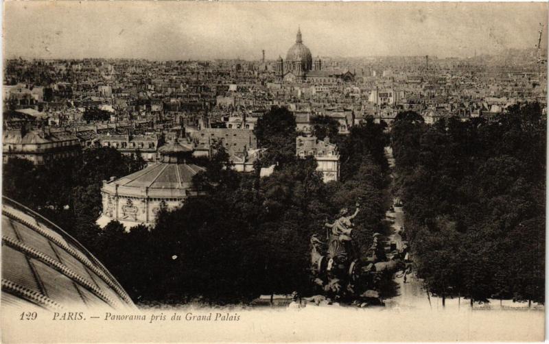 Carte postale ancienne Paris Panorama pris du Grand Palais
