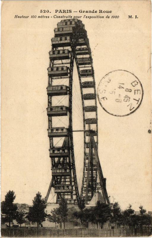 Carte postale ancienne Grande Roue à Paris 15e