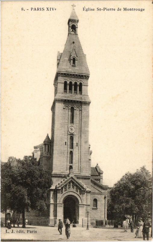 Carte postale ancienne Eglise Saint-Pierre de Montrouge à Paris 14e