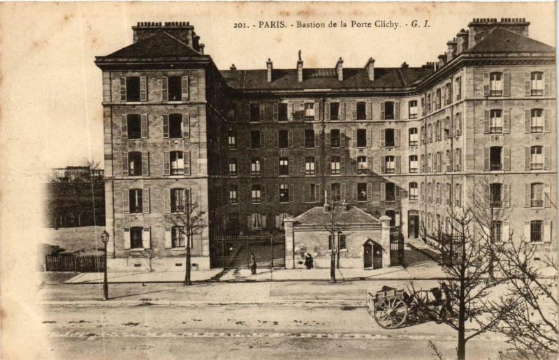 Carte postale ancienne Bastion de la Porte de Clichy à Paris 17e