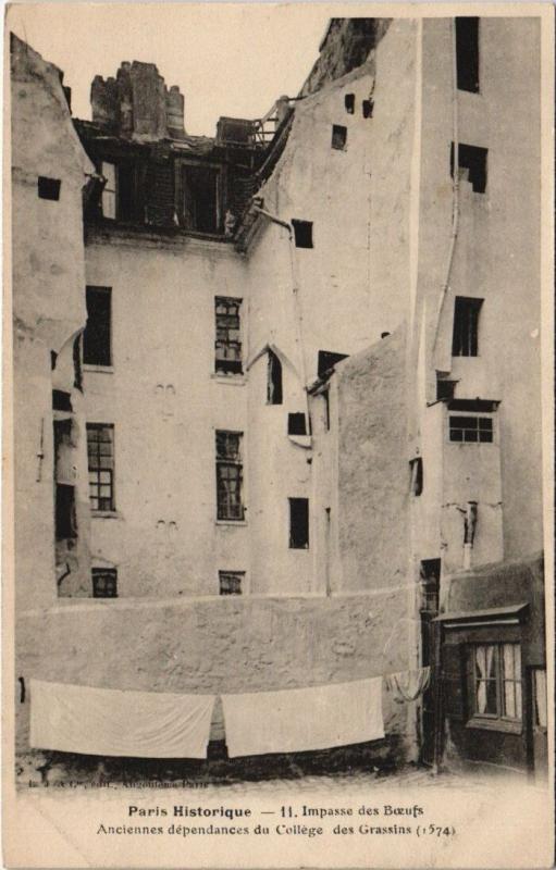 Carte postale ancienne Paris 5e - 11. Impasse des Bozufs à Paris 5e