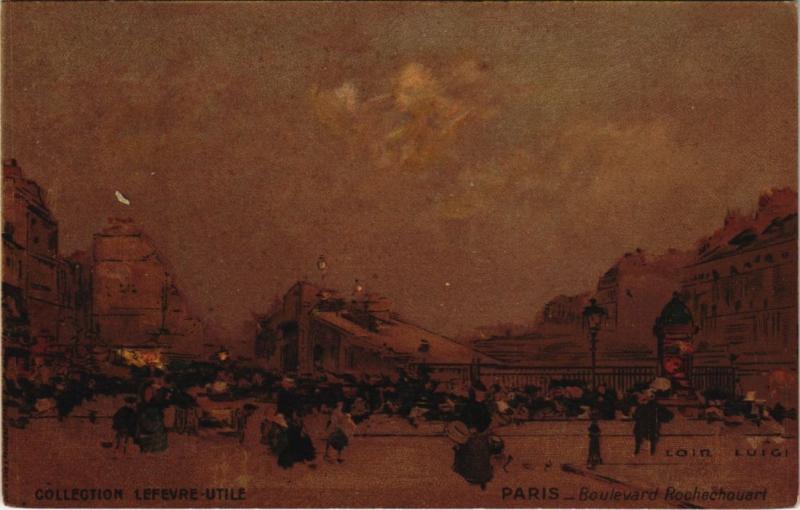Carte postale ancienne Boulevard Rochechouart à Paris 18e
