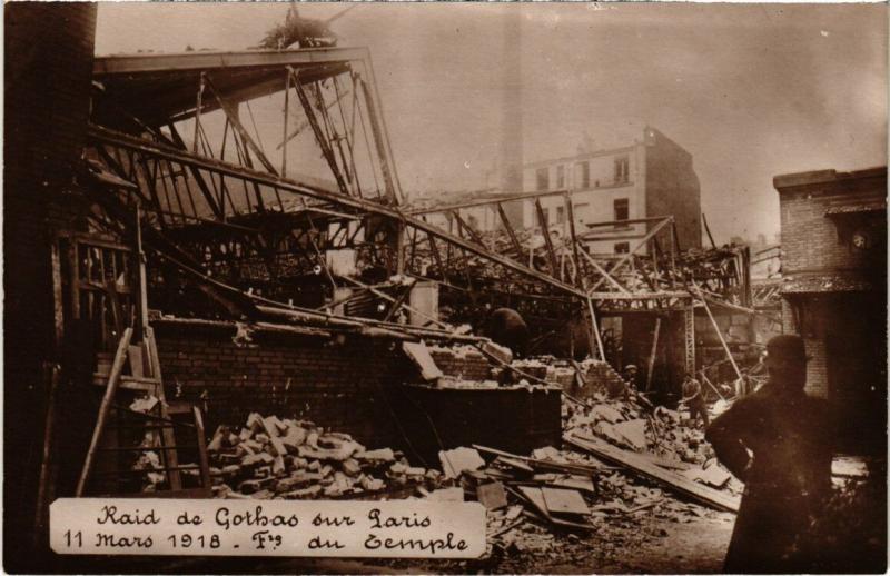 Carte postale ancienne Paris 13e - Raid de Gothas sur Paris à Paris 13e
