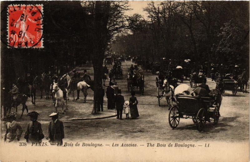 Carte postale ancienne Le Bois de Boulogne - Les Acacias à Paris 16e