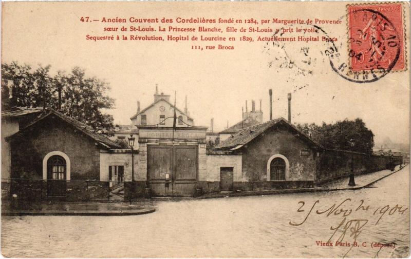 Carte postale ancienne Paris 13e - Ancien Couvent des Cordeliéres à Paris 13e