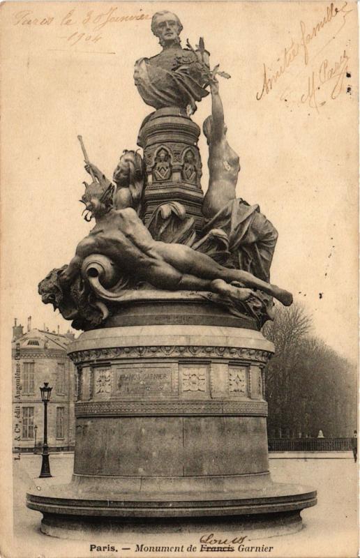 Carte postale ancienne Monument de Francis Garnier à Paris 5e