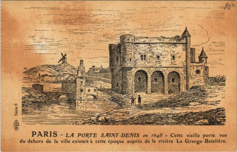 Carte postale ancienne Vieux Paris Porte Saint-Denis