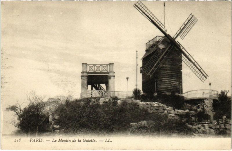 Carte postale ancienne Le Moulin de la Galette à Paris 18e