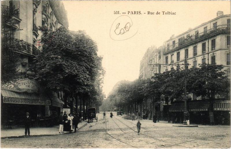 Carte postale ancienne Paris 13e (Dep.75) Rue de Tolbiac à Paris 13e