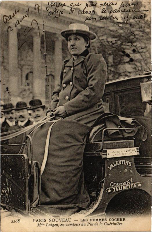 Carte postale ancienne Paris - Paris nouveau - Les Femmes Cocher à Paris