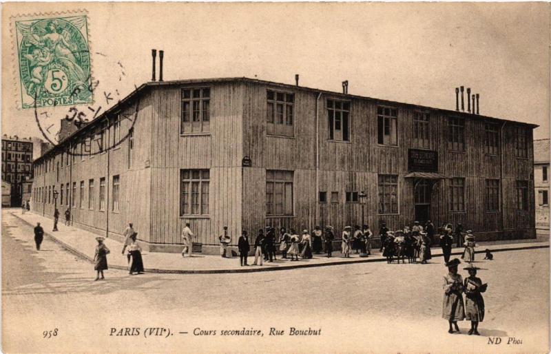 Carte postale ancienne Cours secondaire, rue Bouchut à Paris 15e