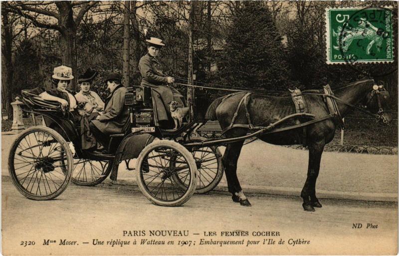 Carte postale ancienne Paris - Paris nouveau - Les Femmes Cocher à Paris