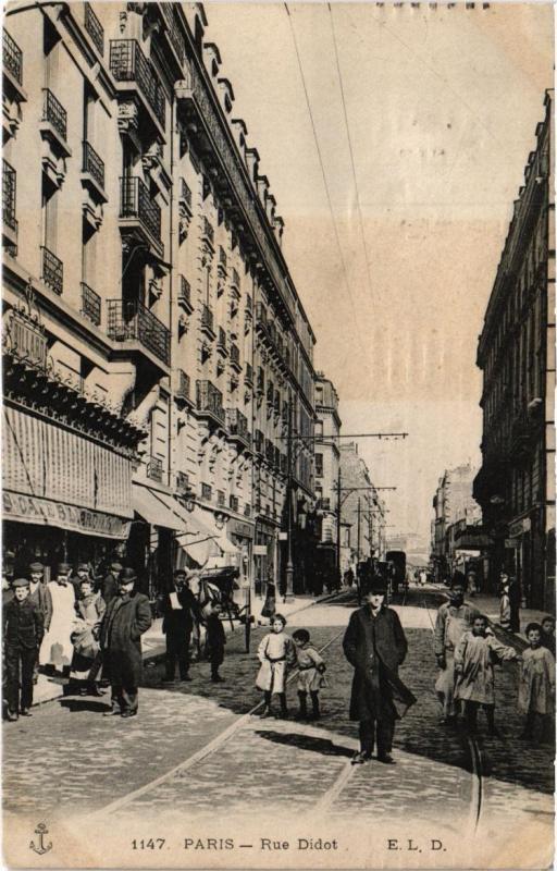 Carte postale ancienne Rue Didot à Paris 14e