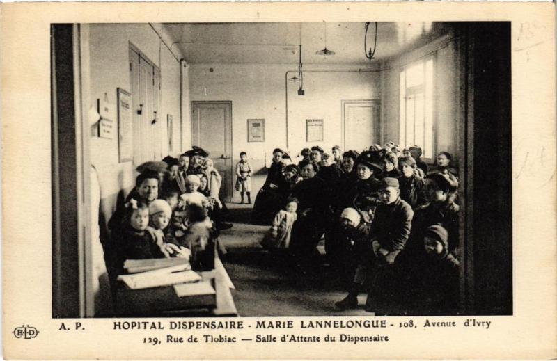 Carte postale ancienne Paris 13e (Dep.75) Hopital Dispensaire Marie Lannelongue à Paris 13e