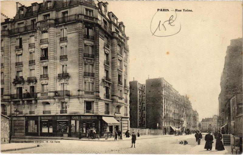 Carte postale ancienne Paris 12e (Dep.75) Rue Taine à Paris 12e