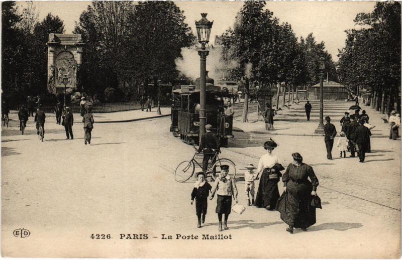 Carte postale ancienne La Porte Maillot à Paris 16e