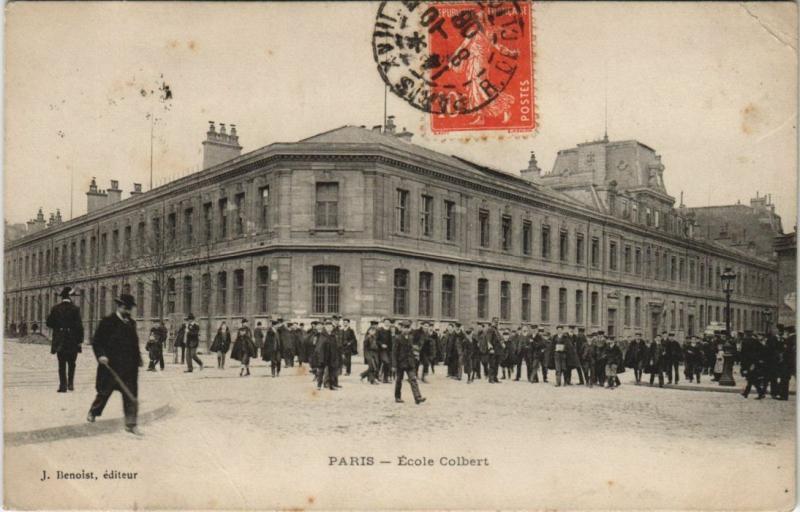 Carte postale ancienne Ecole Colbert Paris
