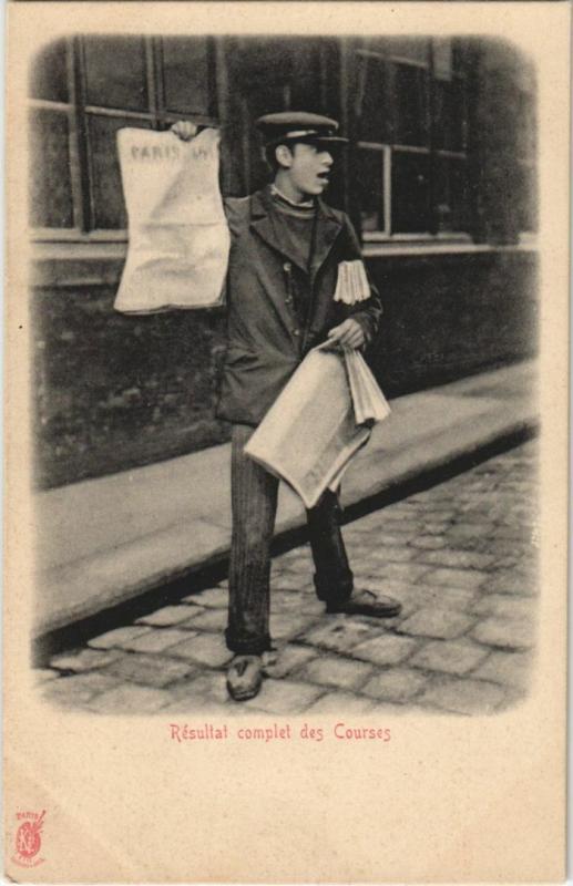 Carte postale ancienne Paris Résultat complet des Courses