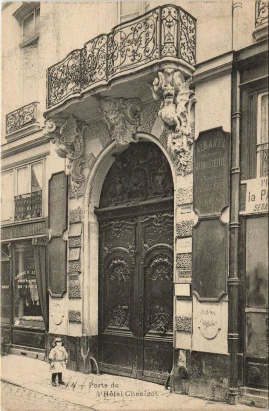 Carte postale ancienne Paris 4e Hotel Chenizot à Paris 4e