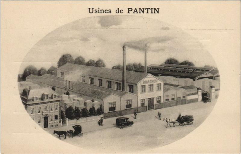 Carte postale ancienne Usines de Pantin Paris 11e 31 Avenue de la République à Paris 11e