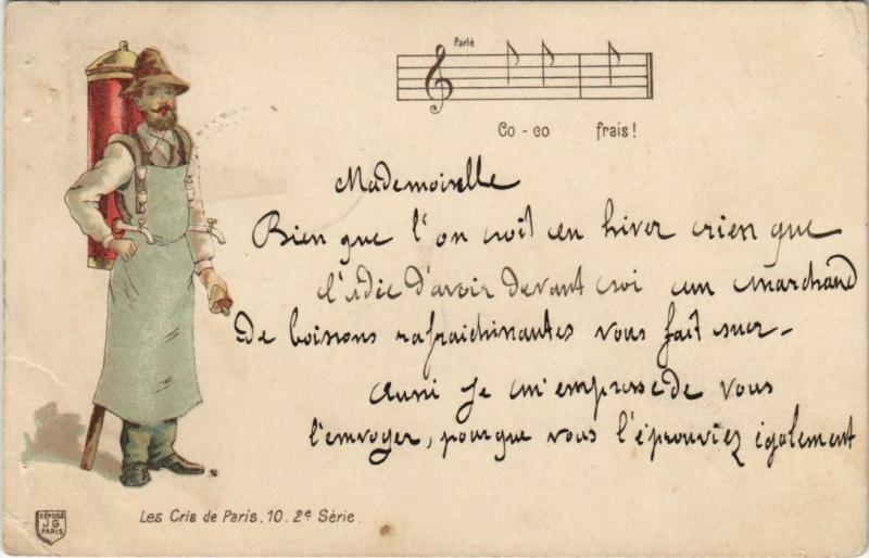 Carte postale ancienne Les Cris de Paris 10 2e Série