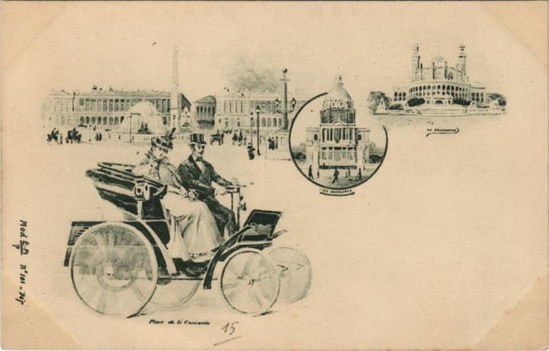 Carte postale ancienne Paris Place de la Concorde