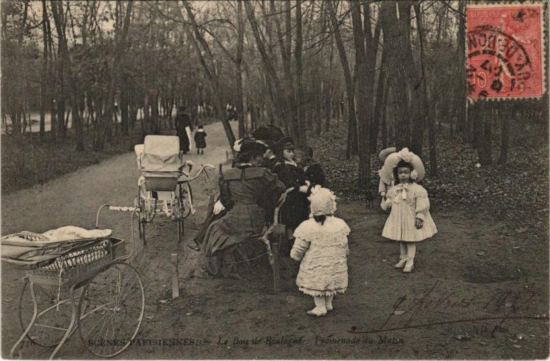 Carte postale ancienne Scènes Parisiennes -  Au Bois de Boulogne : Promenade du Matin à Paris 16e